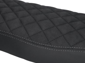 seat cover Schmitt diamond quilted, black / grey for Simson S50, S51, S70