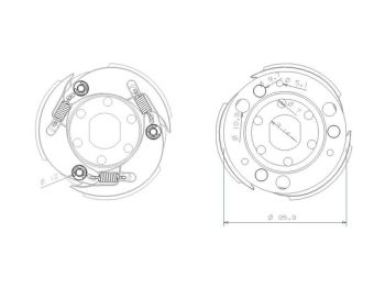 Clutch D=105mm for 107mm clutch bell