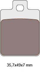 brake pads organic for Gilera Piaggio Vespa = NK430.33