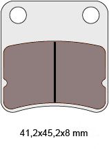 brake pads organic for Honda Dio, Daelim Message, Cordi, Five = NK430.12