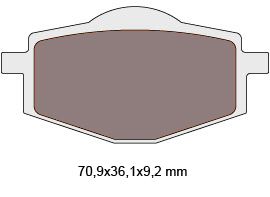 brake pads organic for Yamaha Cygnus, TZR, MBK Flame, X-Power = NK430.22