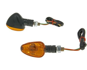 indicator light set M10 thread black Doozy orange, short version