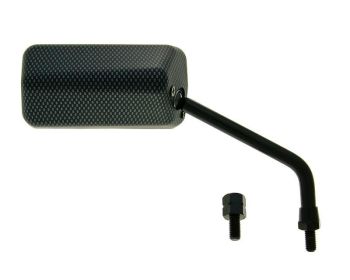 mirror F1 right, M8 short right-hand thread incl. adapter, carbon-look matt