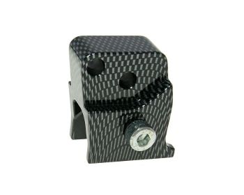 shock extender CNC 2-hole adjustable mounting - carbon look for Peugeot horizontal