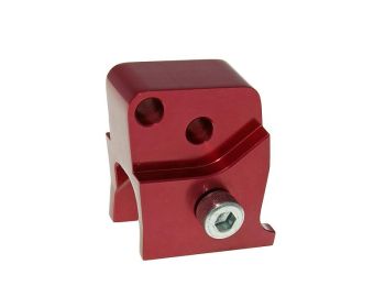 shock extender CNC 2-hole adjustable mounting - red for Peugeot horizontal