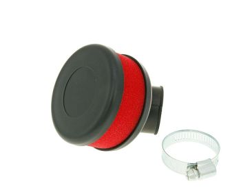air filter Flat Foam red 28-35mm bent carb connection (adapter)