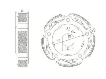 clutch Maxi for Yamaha Majesty 400 07-08