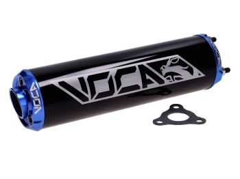 Rear silencer Voca Racing 60x200mm blue 50-80cc for D50B0, EBE050, EBS050, AM6