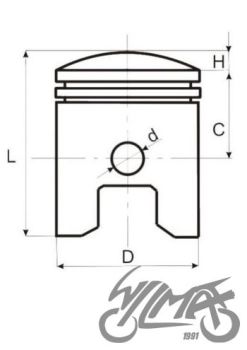 Silinder ZETKA 4T 70ccm 47,00 mm 4T