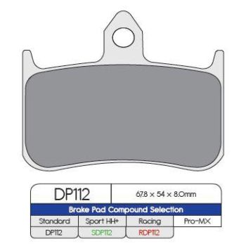 BRAKE PAD SDP HON FRT