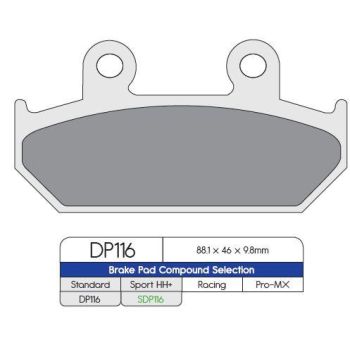 BRAKE PAD SDP HON/CAG FRT