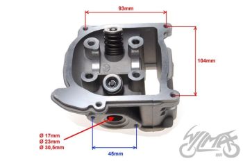 Silindripea komplekt koos klappidega 50cc, mootori kood JJ1P39QM