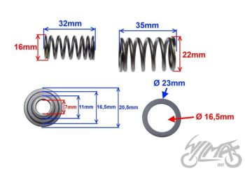 Klapivedrude komplekt koos kinnitusega 4T