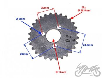Mootoriketi hammasratas 4T