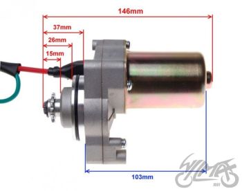 Starter ülemine - hoiris. Mootor 50-125cc (1P39FMB/47FMD/50FMG/52FMH/54FMI)