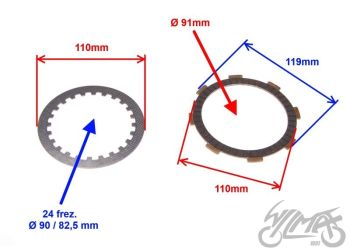ATV 200 Loncin siduri hõõrde- ja metallkettad