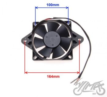 Radiaator koos ventilaatoriga 26,7 cm x 19 cm