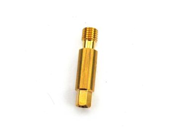 Valve adapter for Bing brass gold for Hercules L 50, Sachs 502/1A, DKW City Bike 508, Kreidler Florett K 53 NL, MF 2, Flory MK 14, Zündapp 517, 447, 446, 266, 284-100, 278, Puch X 30, GTS C 280-04, 280, 278-250