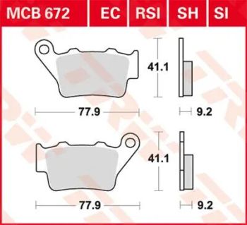 BRAKE PAD ORGANIC OFFROAD