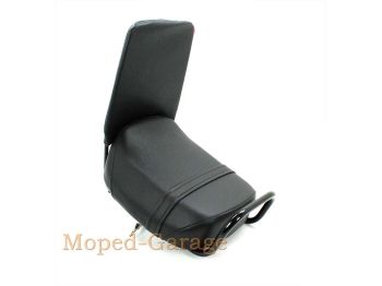 Black seat 240x270x75mm with backrest and grab handle for Zündapp, Kreidler, Hercules, Puch, Simson, DKW