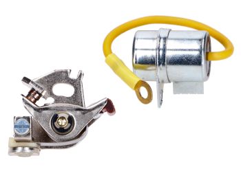 Ignition contact with capacitor set for Piaggio Ciao, Si, Bravo