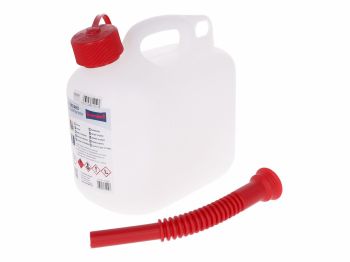 fuel can 5L translucent w/ flexible spout
