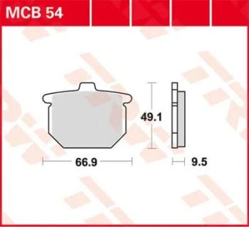 BRAKE PAD TRW MCB54