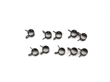 Spring clamp black 9mm 10-pack for moped, moped, mokick