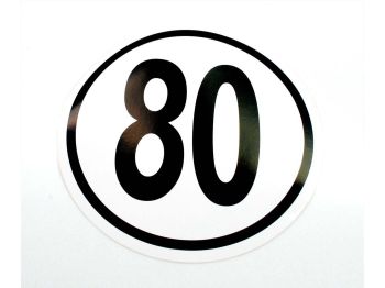 Sticker, weatherproof 200mm for cars, trailers, mopeds