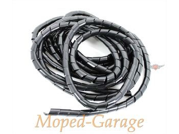 Spiral hose plastic 8mm black 5 m for Zündapp, Kreidler, Hercules, Puch, DKW, KTM, NSU, Simson, moped, moped, mokick, motorcycle