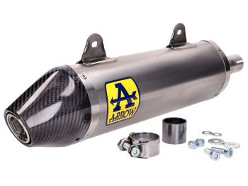exhaust system Arrow Thunder for Aprilia SX125, UM DSR EX 125, Malaguti XSM, XTM 125 4T Euro4 2018-2019