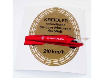 Sticker reprint dimensions: high approx. 78mm, wide 70mm for moped mokick