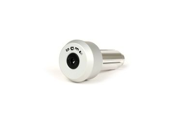 Mounting set for handlebar end mirror -BGM PRO- Vespa GT, GTS, GTL, GTV 125-300 + universal clamp for tube handlebar - silver
