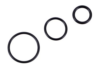 O-ring set 3-piece rubber black for Kreidler Florett RM, RMC