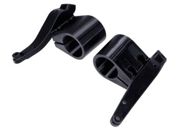 Bracket headlight mask set right and left black for Derbi Senda R, SM 11-, Gilera RCR, SMT