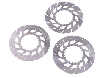 Clutch plates set 3-piece metal 1.0mm for Simson S50, S51, S70, S53, S83 Enduro