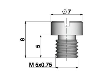 carburetor main jet Polini 5mm for Dellorto carburetor - 100