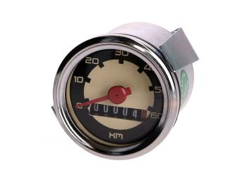 speedometer universal 60km/h 48mm white for Hercules, Simson