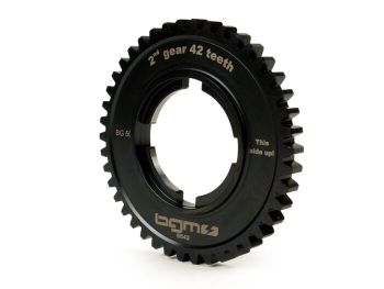 2nd gear cog -BGM PRO, type EFL + type P-range- Vespa PX125-200 (1984-), T5 125cc, Cosa125-200, LML Star/Stella125/150 2-stroke - fits also PX125-200 (-1984), Rally180/200 - 42 teeth