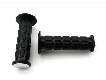 Rubber grip set black chrome caps metal 25/22mm 120mm for Zündapp, Kreidler, Hercules, Puch, Simson S50, S51, S70, SR50, SR80