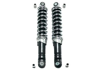 Shock absorber set IMCA black/chrome 240mm adjustable 10mm bushes