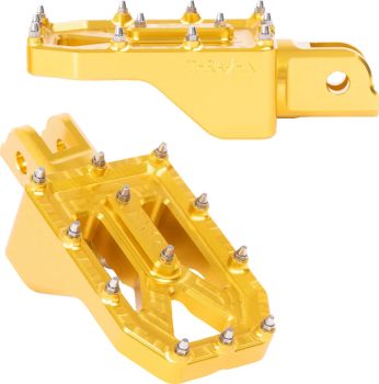 FOOTPEGS AGGRESSOR FRONT M8 SOFTAIL GOLD