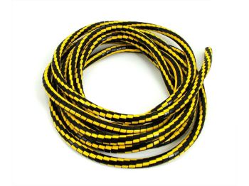 Cable cover length 200cm for cables of approx. 5-8mm diameter color black/yellow