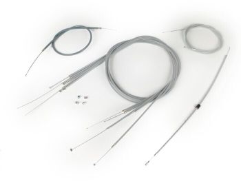 Cable set -BGM ORIGINAL, PE inner liner- Vespa Rally180 (VSD1T), Rally200 (VSE1T), Sprint150 (VLB1T), GT125 (VNL2T), GTR (VNL2T), TS125 (VNL3T), GL150 (VLA1T)