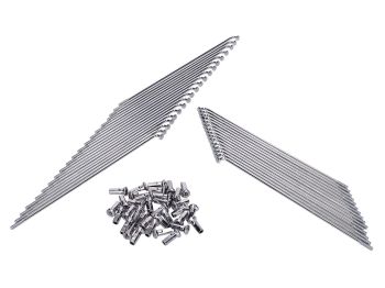 Spoke set 171mm / 177mm chrome for Simson S50, S51, S70, S53, S83 Enduro