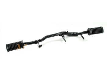 Footrest tube steel black with rubbers for Honda, MB 50 Mokick