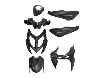 fairing kit 7-piece black matt for Yamaha Aerox, MBK Nitro 2013-2017