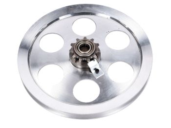 Pulley aluminum 215mm 6 hole with sprocket 11 teeth for Peugeot 103
