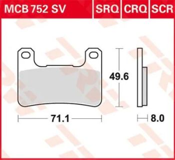 BRAKE PAD TRW MCB752CRQ
