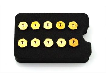 Main nozzle set for Bing brass M6 x 1 10-piece for Kreidler Florett RS TM GT, Hercules K 50, 50 SE RE RL SL, SX RX, Sprint, Ultra, Ultra 80, 100, Sport Bike SB1, KTM Comet, DKW 159 159TS, Zündapp KS 80 Super, 125, SB, Puch M Jet